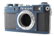 Rare NEAR MINT Nikon S2 Rengefinder 35mm Film Camera blue gray body JAPAN 1431