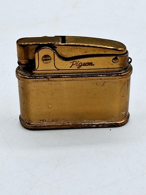 Vintage Pigeon Solid Brass Small Automatic Super Lighter