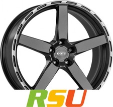 Dotz MarinaBay gunmetal/polished lip 8.5x18" ET45 LK5 114.3 ML 71.6 Alufelgen...