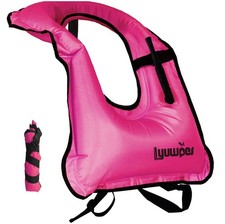 Lyuwpes Adult Inflatable Snorkel Vest Jacket - Unisex Pink