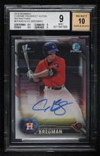 2016 Bowman Chrome Prospect Refractor 498/499 Alex Bregman BGS 9 MINT Auto 1j6