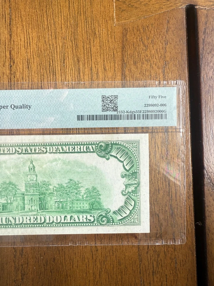 1934 $100 Federal Reserve Note FR# 2152 | Julian Morgenthau PMG 55 EPQ Dallas - Image 4 of 4