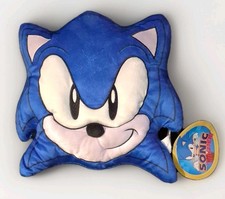 Sonic The Hedgehog Shaped Cushion Pillow Kids Bedroom Decor Blue