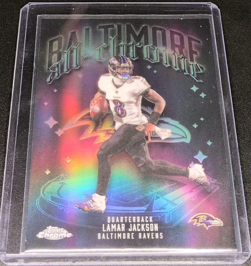 2025 Topps Chrome Lamar Jackson All Chrome Refractor #ACT-1 Ravens COLOR MATCH