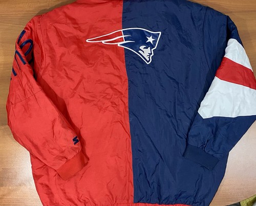 Vintage 90s Starter Knockout Patriots NFL Hooded Winter Jacket Men’s 4XL Red - Picture 9 of 10