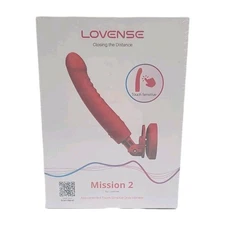 Lovense Mission 2 Silicone Rechargeable Vibrator - Red/ Brand New Sealed 