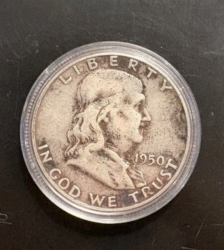 🔥 1950 Frankiln Half Dollar 90% Silver CoinSnap analysis is Fine to AU🔥