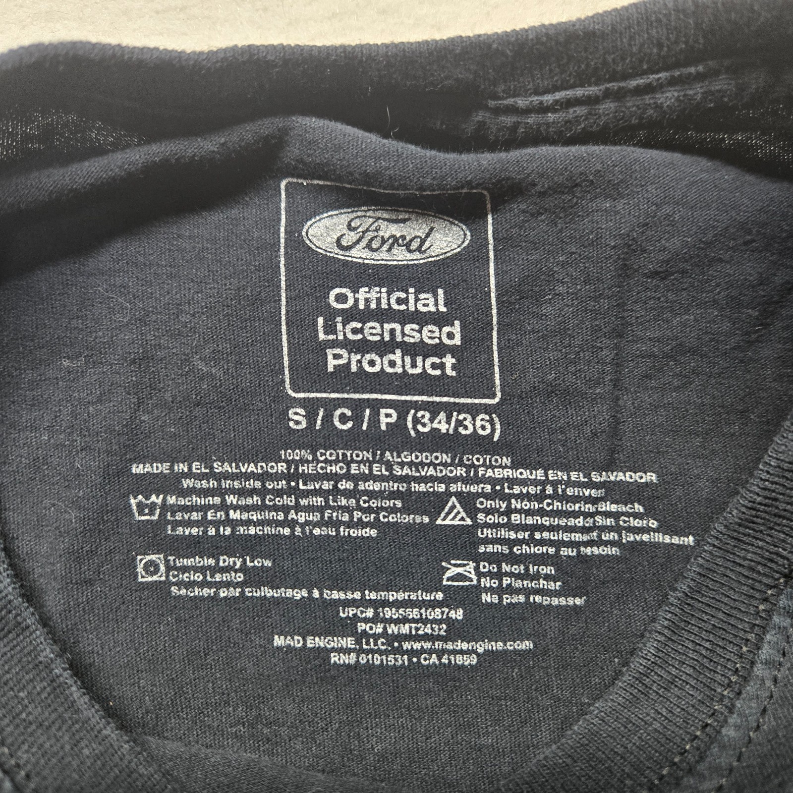 PONY T Shirt T Shirt FORD MUSTANG Ufficiale American Muscle Car Logo Adulto S Small