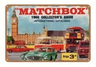 🆕Matchbox✨Tin Metal Sign✨Vintage 1966 INTERNATIONAL  CATALOGUE Look🚒 12"x 8"