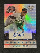 Justin Garza 2015 Panini USA Stars & Stripes Longevity Signatures Sapphire /25