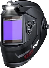 ARCCAPTAIN Large View 3.94" X 3.66" True Color Auto Darkening Welding Helmet wit