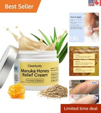 Instant Hydration Manuka Honey Eczema Cream - 2 Oz for Dry, Sensitive Skin