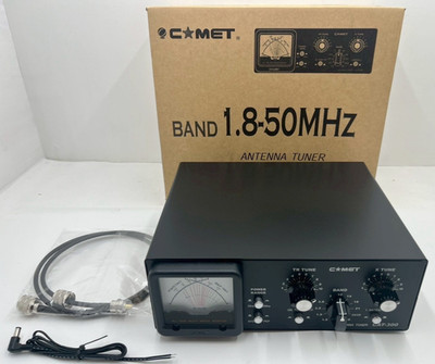 COMET CAT-300 1.8-50MHz 300W Antenna Tuner + Cables + Box Brand New