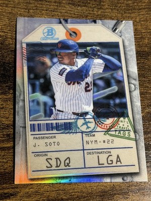 JUAN SOTO 2026 Bowman Chrome #TT-1 Travel Tags Silver Refractor