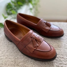 Allen Edmonds NEWPORT Tassel Loafers Men Leather Classic 14 D WALNUT