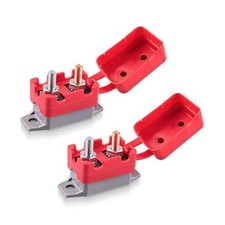 2 PCS DC 12V - 24V 50Amp Automatic Reset Circuit Breaker for Car, ATV, 50 Amp