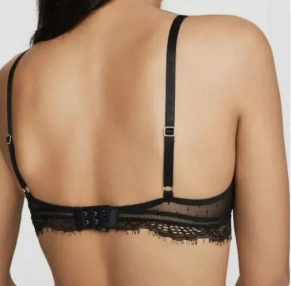 THISTLE AND SPIRE AMORE WIRE BRA BRALETTE CHOOSE SIZE XS-XL+ LACY BLACK - Image 2 of 4