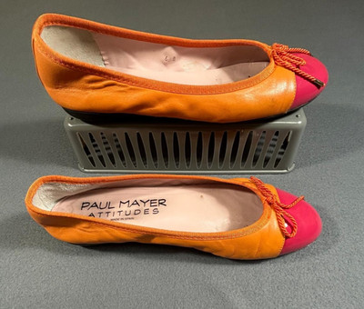 Paul Mayer Women's Ballet Flats 6B Attitudes  Orange & Pink  