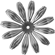 Metal Stampings 12 Petal Flower Design Decoration STEEL .020" Thickness F141