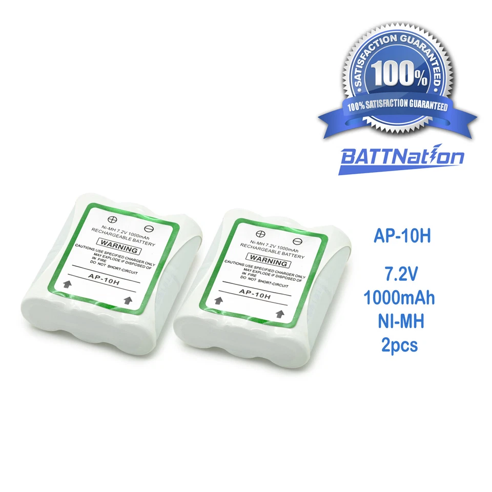2x 7.2V 1000mAh NiMh battery for Motorola HNN9044, HNN9056A, Radius P50 - Image 2 of 4