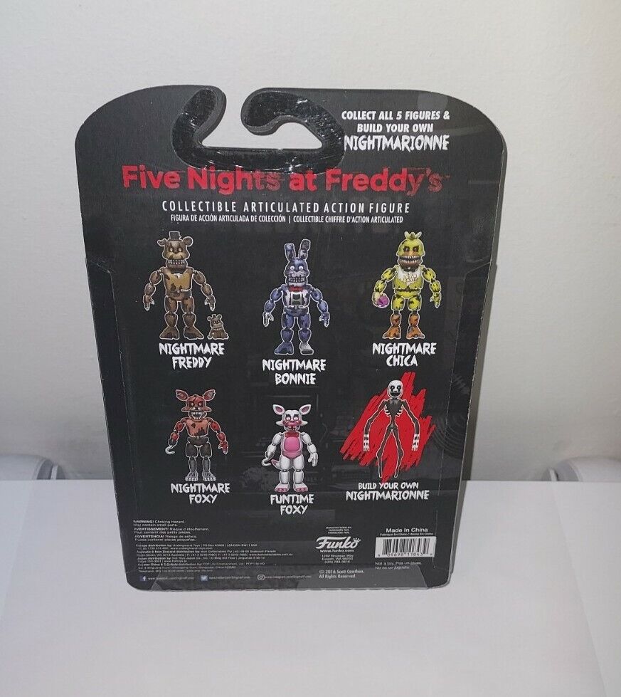 2016 FNAF Funko Nightmare Chica 5” Figure Five Nights At Freddy's