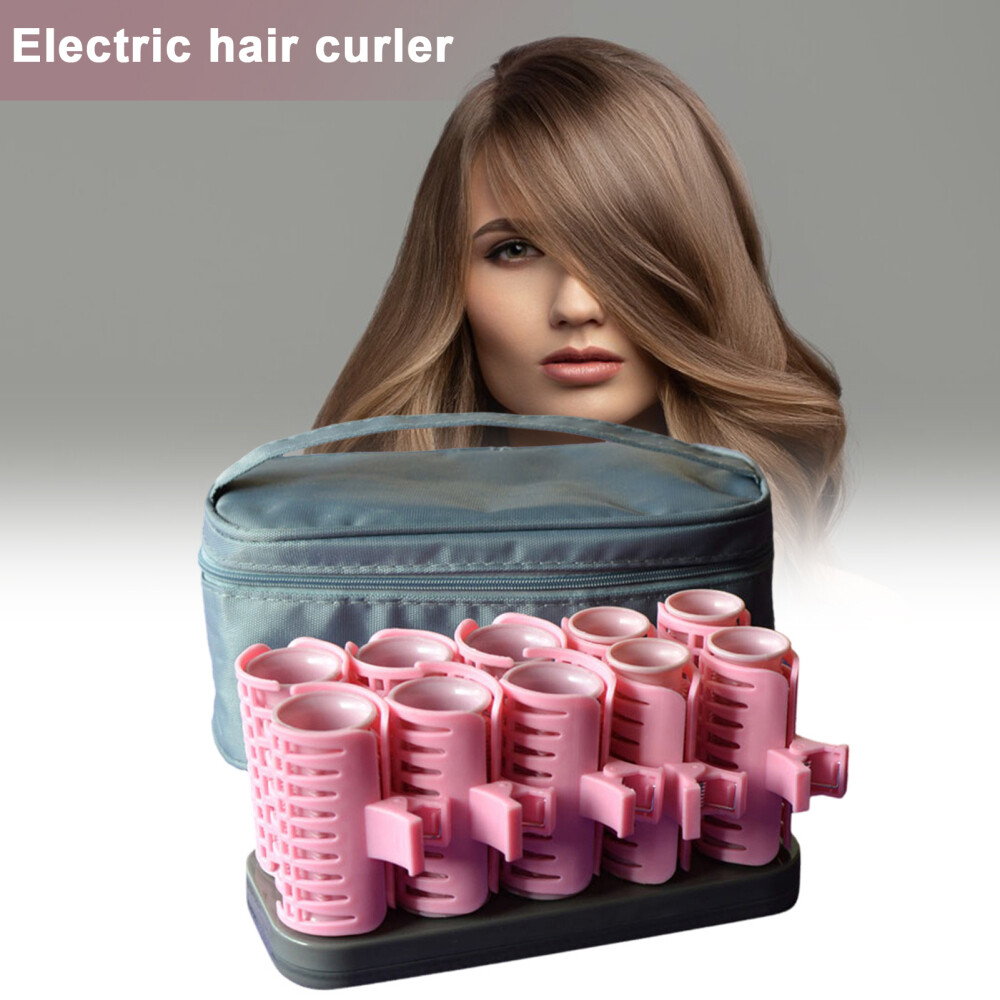 10PCS Portable Women Electric Hair Roller Reduces Heat Hair Roller for