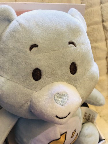 Care Bears Bedtime Bear Baby Rattle Teddy Soft Plush Toy 18 Inch 2022. NEW M - Picture 2 of 5