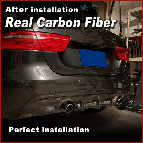 Fit For Jaguar XE X760 2015-2017 Rear Bumper Diffuser Lip Spoiler REAL CARBON - Picture 4 of 11