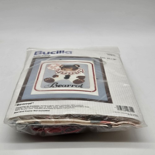 Bucilla Crewel Kit Orso Orso Pagliaccio Sigillato 14 X 18 49811 Sigillato - Foto 7 di 7