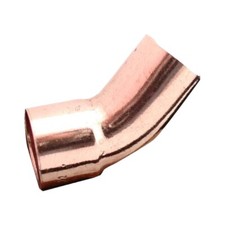 45 degree street elbow 15MM/22MM/28MM COPPER ENDFEED FITTING/PLUMBING 5/10/25 pk