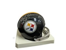 Rocky Bleier Signed (4x SB Champ) Pittsburgh Steelers Mini Helmet JSA