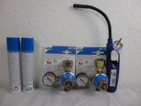 Cfh Set 2 X Propandruckregler Mit Manometer, Regelbar 1-4 Bar ,52115+448+2X103