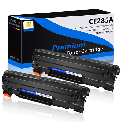 2 PK Black Toner CE285A 85A For Hp LaserJet Pro P1100 P1102 P1102W M1132 Printer
