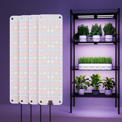 New Under Cabinet Grow Lights for Indoor Plants Full Spectrum, Thin 4-Pack
