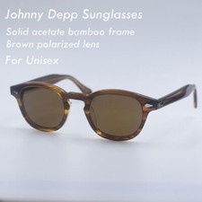 Brand Men polarized sunglasses Johnny Depp glasses Women brown sunglasses LARGE