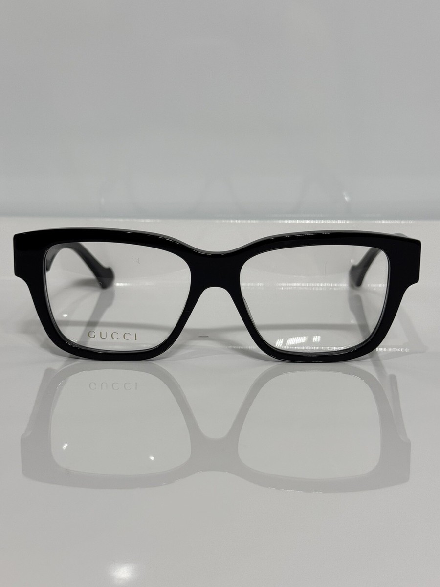 Gucci GG1428O 004 Black Chunky Acetate Unisex Eyeglasses 