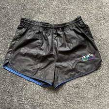 Vintage puma interaction MMQ logo black and blue sports short shorts M