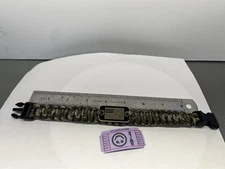 Tactical Survival Paracord Bracelet USA Flag & Camo Fits Most #4631