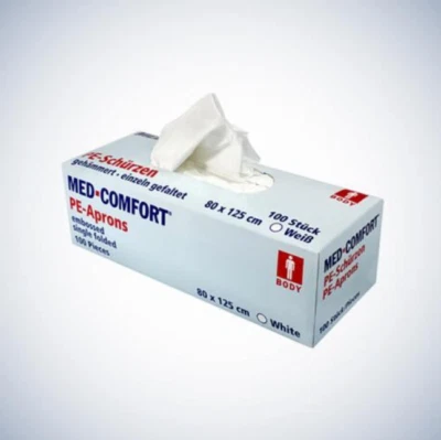 Ampri Med-Comfort PE-Einwegschürze light weiß 100 Stück Einmalschürze Schürze