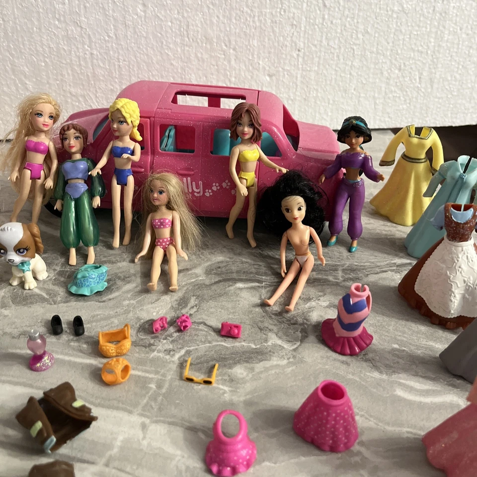 Lotto Polly Pocket con Limousine 2008 Auto Mattel - Immagine 4 di 4