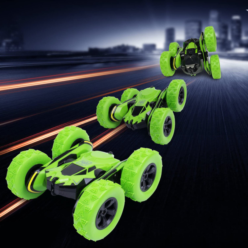 SGILE RC Stunt Car Toy Gift, 4WD Remote Control Car with 2 Sided 360  Rotating Rc Car for Kids Girls Boys Age 6 7 8 12, Green