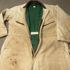 Vintage 90s Wrangler WORK WEAR Coveralls Mens Large Short Quilt Lined Distressed