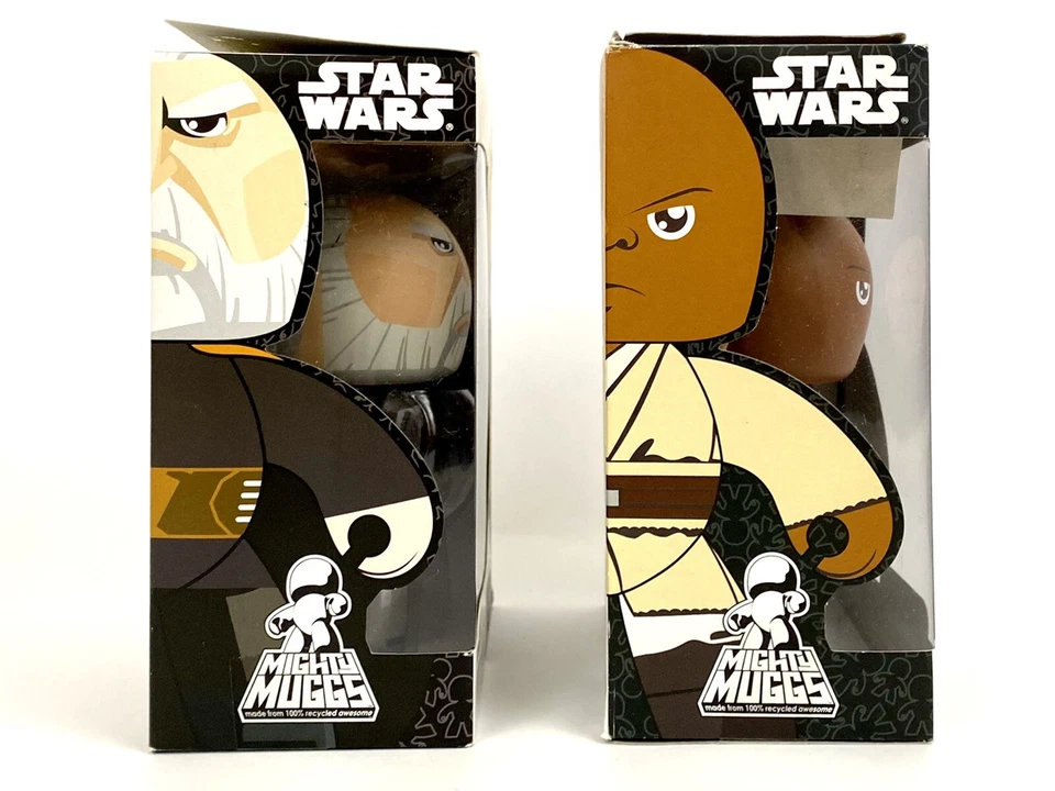 Figuras de acción Hasbro Star Wars Mighty Muggs Mace Windu y Count Dooku en caja Foto 2 de 4