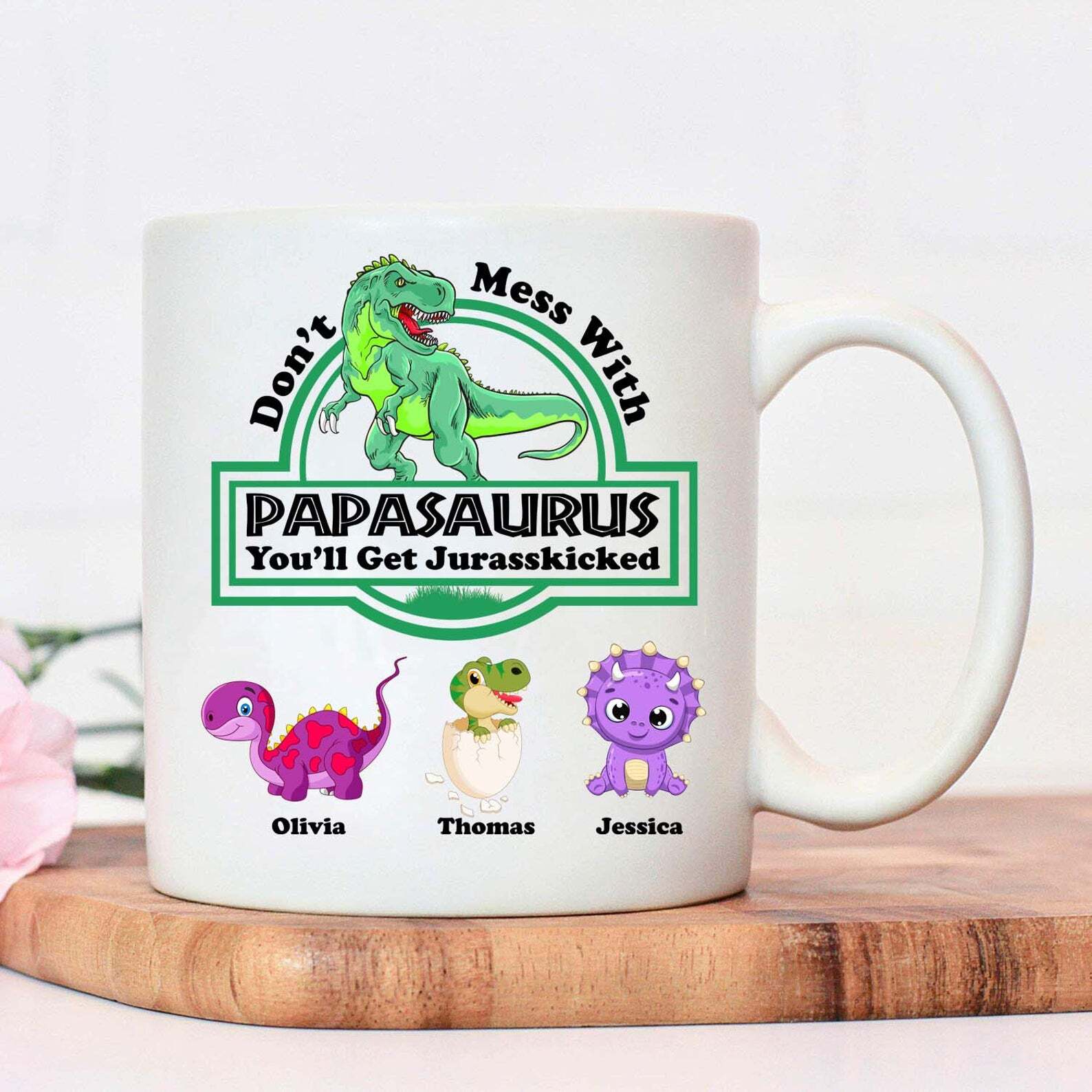 Papasaurus Mug Father's Day Mug Mug For Daddy Gift For Father's Day Dinosaur