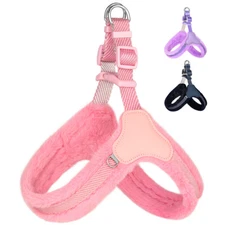 No Pull Dog Harness Plush Padded Pet Puppy Walking Vest Warm Jacket Adjustable