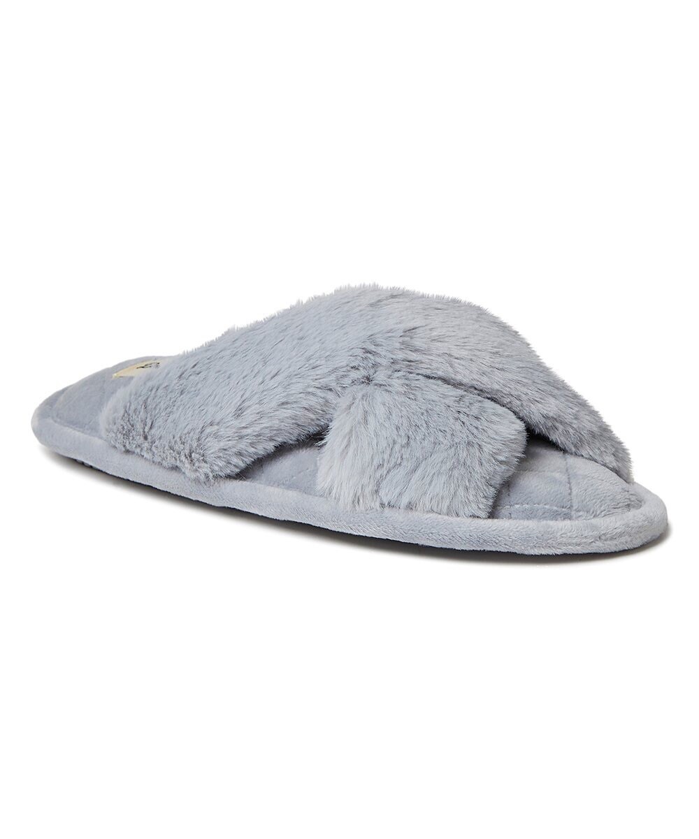 Dearfoams Women's Jessica faux faux fur Cross Band SIZE 5-6 Small