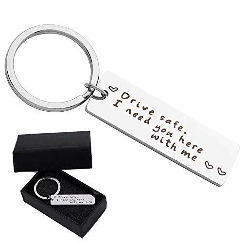 EDATOFLY 2019 New Drive Safe Key Chain - Anello Lettering Portachiavi in (E6G)