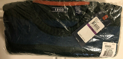  IZOD Mens Big &Tall Newport Stripe 7 Gauge Crew Sweater,Rugby Bot Garden,2XL