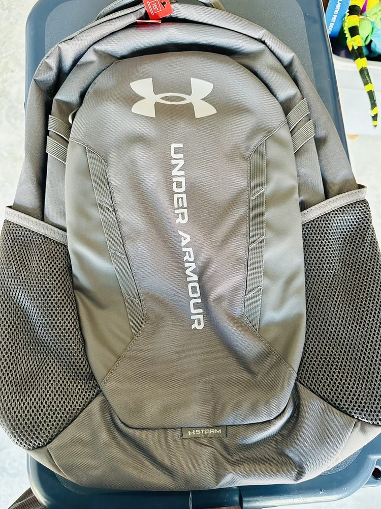 Under Armour Hustle 6 16 Inch Laptop Backpack Unisex Gray