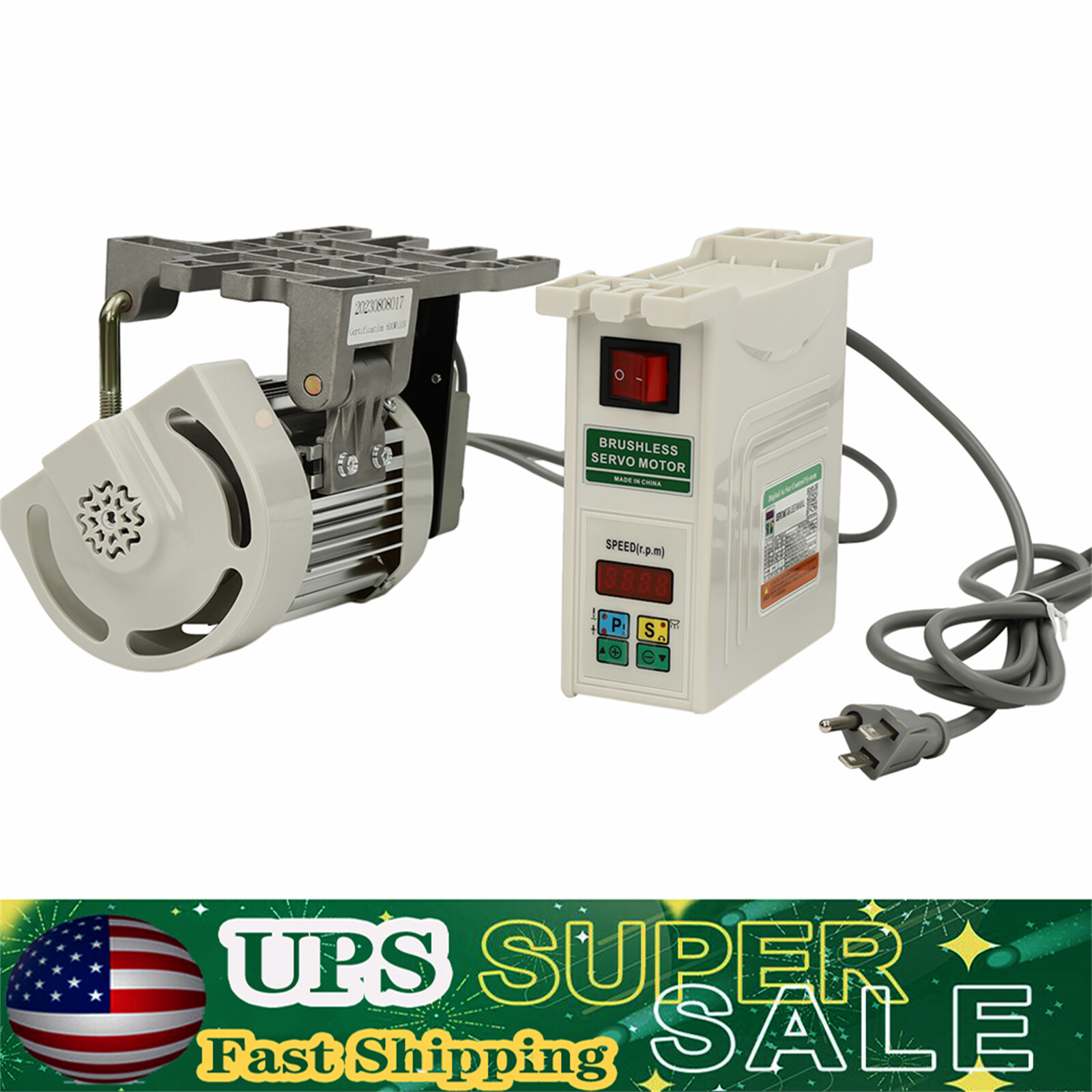 Brushless Sewing Machine Servo Motor  600W Energy Saving